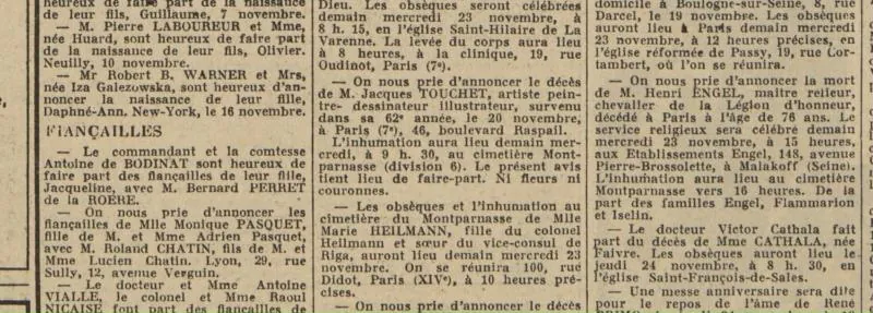 Le Figaro, 22 nov. 1949