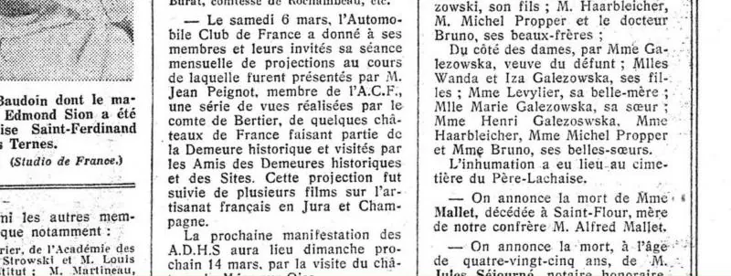 Le Figaro, 10 mars 1937