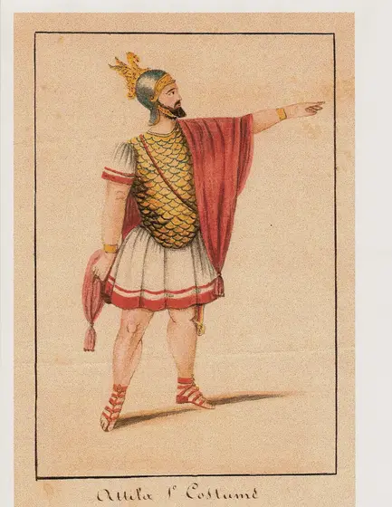 Tamberlick dans Attila de Verdi, couverture illustrée