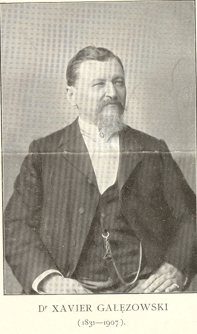 Gravure : portrait du Dr Xavier Galezowski, barbe et redingote